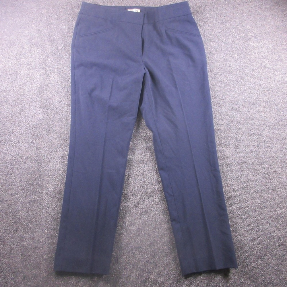 Tahari Arthur S. Levine Dress‎ Pants Womens 10 Petite New Navy Alyssa Slim Leg